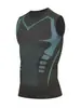 Colete esportivo de treino respirável de secagem rápida para fitness sem mangas para homens, verão, transfronteiriço, elástico, para corrida, basquete, camada base, camisa justa