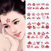 Adesivos de sobrancelha Hanfu Adesivos de testa Hanfu pó vermelho estúdio de figurino antigo drama de TV adesivos de sobrancelha pequenos