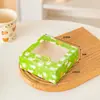 Caixa com janela para torta de ovo Mei Niang de 2/4/6 grãos 63-80g caixa de bolo lunar caixa de bolo bola verde caixa de biscoito