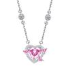 Collar de corazón guardián de plata esterlina S925 con forma de corazón de amor para mujer, diseño de nicho al por mayor, collar de cadena de clavícula de alta calidad con circonita