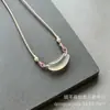 Atacado de Fábrica Pingente de Pedra Olho de Gato Alto Tubo Curvo Novo Estilo Chinês Jade Rosa Jade Heng Pingente de Corrente de Suéter Ornamento