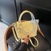 Bolso Cuadrado Pequeño para Mujer 2025 Verano Nuevo Moda Commuter Casual Simple Fresco de Mano Color Contrastante Un solo Hombro Bandolera