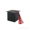 Caixa de Doces Personalizada para Casamento Estilo Europeu Criativa Caixa de Embalagem para Presente de Formatura Caixa de Doces Quadrada Caixa de Papel com Formatura de Chapéu de Formatura