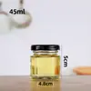 Pote de Mel Hexagonal Selado para Cozinha de Grau Alimentício com Tampa, Recipiente Vazio, Pote de Vidro Hexagonal para Pimenta, Fabricante de Geleia