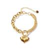 Pulsera de Cadena con Costuras Sencillas y Creativas Transfronteriza Europea y Americana de Acero Inoxidable Versátil Moda Acero Titanio Pulsera de Amor para Mujer