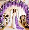 Guirnaldas de Flores de Glicinia Artificiales Transfronterizas para Decoración del Hogar, Muros de Plantas, Embellecimiento de Techos de Bodas, Plantas Verdes, Tiras de Flores de Glicinia