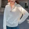Suéter de Punto para Mujer Otoño/Invierno 100% Lana de Seda Cuello Semi Alto Suave Brillante Adelgazante Capa Base Tejido para el Trabajo