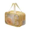 Bolsa de maquillaje, bolsa de aseo, bolsa de viaje portátil de gran capacidad, impermeable, adecuada para gimnasio, natación, baño, bolsa de almacenamiento transparente de doble capa