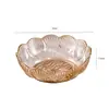 Nuevo Tazón de Frutas Transparente con Forma de Flor para Sala de Estar del Hogar Estilo Lujo Ligero Plato para Snacks y Frutas Bandeja de Almacenamiento de Plástico Directo del Fabricante