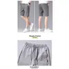 Pantalones Cortos Deportivos Elásticos de Verano para Hombre, Pantalones Cortos Casuales Holgados de Cinco Puntos de Moda para Hombres Jóvenes, Pantalones Finos Versátiles de Longitud Media