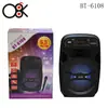 Caixa de Som Bluetooth de 6,5 polegadas com Volume Alto, Portátil para Exterior Bt-6108 Subwoofer, Caixa de Som Karaoke com Microfone para Casa