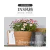 Macetas Personalizadas para Flores y Plantas Verdes de Jardín Madera Plástico Imitación Piedra Macetas Europeas de Resina Macetas de Plástico Espesadas Duraderas Ecológicas