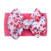 Diadema de nailon con lazo grande estampado para niños, suave y elástica, accesorios para el cabello, diadema para bebé, pañuelo estampado europeo y americano para bebé