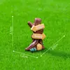 Micro-Paisagismo Figuras de Animais de Simulação Criativa com Placas, Enfeites de Decoração de Jardim DIY, Pequenos Enfeites para Carro e Desktop
