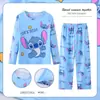 Pijama Infantil Calça Longa Feminina Meninas Primavera e Outono Estilo Princesa Roupas de Casa para Bebê Feminino Conjunto Outono e Verão Crianças de Meia-idade