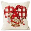 Funda de Almohada de Amor de Enano de San Valentín Pareja Hogar Sala de Estar Sofá Decoración Funda de Almohada Funda de Cojín de Lino Transfronteriza