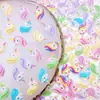 Novos Acessórios de Arte para Unhas de Unicórnio Arco-Íris Desenho Animado Gelo Transparente Fofo Pônei Presilhas de Unha/Cabelo Atacado Ornatos de Resina