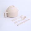 Conjunto de Cinco Peças de Tigela para Macarrão Instantâneo de Palha de Trigo Tigela Japonesa para Macarrão Instantâneo com Tampa Tigela para Macarrão Instantâneo de Celebridade da Internet Tigela de Sopa com Tampa para Dormitório Estudantil