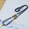 Pendente de Fio de Ouro Tecido à Mão Corda para Pendurar Colar de Buda Corda para Pendurar Corda Grossa Vermelha e Azul Corda para Pendurar Pingente de Jade