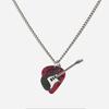 Desenho animado ins Colar de aço de titânio Carta de hip-hop masculina e feminina Simples personalizado Celebridade da Internet Pingente sem cor Corrente de lã combinando