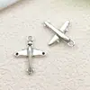 30 Estilos Mixtos de Colgantes de Plata de Xizang, Pulseras, Collares, Encantos de Avión de Hierro Plata Antigua de Aleación, Accesorios de Joyería Hechos a Mano para Bricolaje