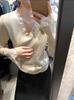 Camiseta interior de punto de cuello en V de alta calidad para mujer, estilo occidental de otoño e invierno, con encaje en el interior, engrosada, suave, pegajosa, top adelgazante