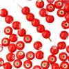 Cuentas Sueltas de Cerámica Hechas a Mano DIY Pulsera Collar Accesorios para Joyería Paquete de Materiales Cuentas Manuales Accesorios con Cuentas Rojo