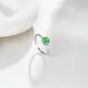 Anel Aberto Ajustável Rosa Millennium Zircônia Verde Pérola Anel Feminino Nicho Luxo de Alto Padrão Acessível Anel para Dedo Indicador