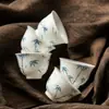 Taza de Té de Cerámica Azul y Blanca con Bambú Pintada a Mano, Taza de Té Hecha a Mano de Pared Delgada para Uso Doméstico, Taza de Maestro, Juego de Té Kung Fu