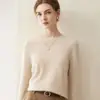 Nuevo Suéter de Punto para Mujer 100% Cachemir Ajustado Cuello Redondo Otoño/Invierno 2026