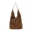 Bolsa Retro de Camurça com Franjas para Mulheres 2025 Nova Moda Grande Capacidade Bolsa de Ombro para Axila Bolsa de Ombro para o Dia a Dia