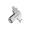 Pen drive USB para celular Philips 60ut-s, interface dupla para computador e celular, tipo-c, material metálico, unidade USB de alta velocidade para escritório