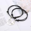 Versión coreana de moda simple pulsera tejida a mano para amantes amor candado llave suministro de AliExpress