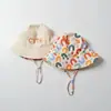 Chapéu de Pescador Reversível Fresco e Leve para Crianças para Primavera, Verão e Outono, Feito de Algodão, Chapéu Tendência com Proteção Solar para Meninos e Meninas