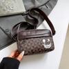 Bolsa Quadrada Pequena Esportiva Casual Transfronteiriça 2025 Novo Estilo Coreano Bolsa Transversal Xadrez Versátil para o Dia a Dia Tendência Marca Bolsa de Ombro