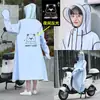 Capa de chuva adulta para bicicletas elétricas, à prova d'água e de chuva, estilo longo integrado, unissex, poncho portátil para ciclismo ao ar livre