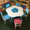 Mesa Flor de Ciruelo para Jardín de Infancia Mesa de Dibujo Manual para Bebés Mesa de Juego Mesa y Silla Elevables para Niños Juguetes Educativos Mesa para Bloques de Construcción Lego