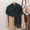 Bufanda de Cuadros Príncipe de Gales para Hombres y Mujeres, Nuevo Estilo Invierno 2026 con Borlas, Versión Coreana, Cachemira Sintética, Calentador de Cuello Versátil