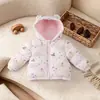 Comércio Exterior Roupas Infantis Outono e Inverno Novo Desenho Animado Jaqueta de Penas de Algodão Infantil para Meninos e Meninas, Casaco Espesso para Crianças Pequenas
