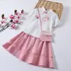 Ropa para niños una generación de niñas Hanfu estilo chino traje Tang primavera nuevo falda de manga corta para niños con bolsa