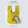 Bolso Tote Nuevo de Moda con Lindo Diseño de Animal, Bolso de Mano Versátil para Mujer, Estilo Coreano y Japonés, Bolso de Punto para Exteriores para Damas