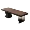 Escritorio Minimalista Estilo Italiano, Escritorio Grande para Sala de Estar, Mesa para Leer y Estudiar, Mesa Colgante de Acrílico, Mesa Larga Detrás del Sofá