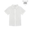 Camisa de verão infantil de manga curta uniforme escolar estudantil camisa azul de verão para meninos camisa branca de algodão para meninas