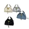Bolso Cubo Acolchado con Cadena Estilo Tweed Simple para Mujer Verano 2025 Nuevo Bolso Cruzado Plata Negro