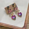 Pendientes de flor con circonita y aguja de plata, diseño moderno y simple, pendientes de nicho, dulces y versátiles, pendientes de alta gama