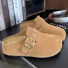 Sapatos Birkenstock Meia-Pantufa Slip-On Coleção Primavera 2026 Novas Pantufas Fechadas com Solado Grosso para Mulheres Uso Externo Sapatos Birkenstock Sapatos Femininos