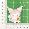 Accesorios de resina Sanrio luminosos de tarjeta grande, hechos a mano, para teléfono móvil, agujeros para zapatos, horquillas, material para refrigerador, venta al por mayor