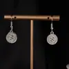 Brincos de Prata Imitação Estilo Étnico Vintage Miao Brincos Longos com Franjas de Flores High-end Brincos Versáteis para Moda Feminina