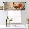 Nuevas Cortinas Pequeñas de Comercio Exterior Transfronterizo con Tema de Gallo, Cortinas de Puerta, Tela de Fondo, Tela Decorativa de Pared, Revestimiento de Pared, Barra de Cortina