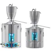Máquina de Elaboración a Pequeña Escala, Máquina de Hidrosoles de Aceites Esenciales, Destilador de Fermentación Multifuncional Doméstico de Acero Inoxidable, Dispositivo de Destilación de Alcohol Engrosado